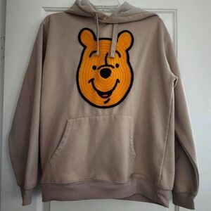 Womens Beige Hoodie with Winnie The Pooh Design